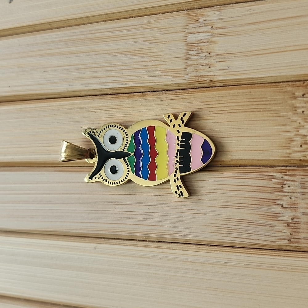 Stainless Steel Owl Pendant